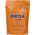 DIRTEA Chaga Mushroom Powder | 2,000mg / Serving | Organic, Vegan & Non GMO | Coffee Alternative & Immune Support | High Strength Supplement | 60g - 30 Servings