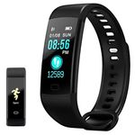 iSTYLE Activity Tracker, Health Heart Rate Monitor Sleep Monitor, Bluetooth Smart Watch, Waterproof Sport Fitness Tracker Step Pedometer Calorie Counter (Black)