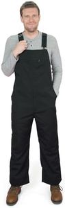 WUSTENKATZE Men's Comfort Fit Utility Work Bib Overalls, Black, 3XL