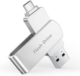 512GB USB Flash Drive Dual USB-C & USB-A, No App Needed External Storage for iPhone 15/16/17, Android Phones, Mac & PC, Photo Video Backup Memory Stick (Silver)