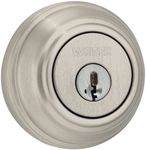 Weiser Round Deadbolt Featuring SmartKey, Exterior Door Lock, Satin Nickel (9GCD94710-021)