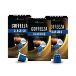 COFFEEZA Classico Aluminium Coffee Capsules, Intensity - 6 |100% Arabica Coffee | Nespresso Compatible Coffee Pods |250 Gram, Box Of 3 (30 Capsules)