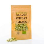 Organic Wheatgrass HPMC Capsules Nutrient Immune Rich Health Fitness Antioxidant Vegan Halal Kosher (90 Capsules)