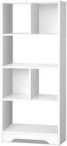 Artiss Bookshelf, 4 Tier Corner Wall Shelves Display Bookcase Bookshelves Cube Storage Unit Home Living Room Bedroom Office Furniture, Anti-Scratch Feet 12mm Particle Board White