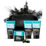 Bombay Shaving Company Valentine's Day Gift Kit For Men | Activated Charcoal Facial Kit | Charcoal Face Wash, 45 gm, Charcoal Face Scrub, 45 gm, Charcoal Face Pack and Charcoal Peel Off Mask, 60gm