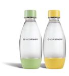 SodaStream Plastic Bottle | 0.5 L | BPA-Free | Green & Yellow | Pack of 2