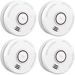 LSHOME 4Pack Smoke Detector Fire Al