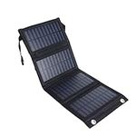 Portable Solar Phone Charger, 20W 5.5V 1200mAh Strong Power Output USB Ports Foldable Solar Charger Solar Power Bank for Camping Hiking Backpacking Horseback Riding Fishing Outdoor Activities(mp04b)