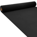 Boao Neoprene Carpet Runner Reusable Plastic Floor Runner Non Slip Rubber Backed Runner Rugs for Hallway Aisle Runner Carpet Roll for Wedding Party Decor Prom Business Outdoor (Black, 20 x 2.3 Ft)