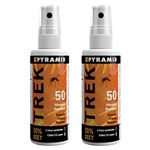 Pyramid Trek 50. Maximum strength DEET Insect/Mosquito Repellent DEET Spray (60ml, 2 Bottles)