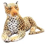 PIKABOO Stuffed Leopard Soft Toy for Kids | Cute, Attractive Eyes, Medium Size Toy, Carry Anywhere | Plush, Non-Toxic Fabric | Yellow, 32 cm (Appearance May Vary)