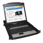 Tripp Lite Rack Console KVM Switch 8-Port w/ 19 Inch LCD Built-in IP (B020-U08-19-IP)