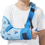 Willcom Child Arm Sling with Waist Strap, Kids Immobilizer Brace Support for Broken Arm, Collarbone, Elbow, Wrist (Comfort Version, Right, XS, 22.5-26 Inch)