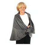 Granny Jo Products Women's Fleece Cape X-Large Jacket, Charcoal Grey, L-XL