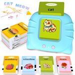 Fandina British Accent Talking Flash Cards 2 3 4 Years Old, Toddler Toys for 2 Year Old Boys Girls, Kids Birthday Gift, Educational Learning Toy, Sensory Toys for Autism, Speech Development Toy