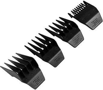 Professional Peanut Clipper Guards - 4-Piece Clipper Guides For Wahl Peanut, Trimmer Cutting Guides Set - Competible with Peanut Blade, Black