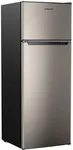 Upstreman 7.7 Cu.Ft. Refrigerator with Freezer, Double Door Refrigerator, Adjustable Thermostat, Large Capacity, Reversible Door Swing, Refrigerator for Apartment, Office, Dorm, Stainless (BD75)