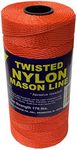 T.W Evans Cordage 11-191 Number-18 Twisted Nylon Mason Line, 1100-Feet, Neon Orange