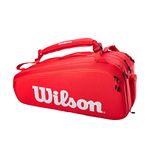 Wilson Sporting Goods Unisex Super Tour 15pk Red bag, Red, No Size UK