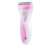 Dealsure Women's Rechargeable Double Razor Shaver for Under Arms, Bikini Line, Hands and Legs (White Pink)