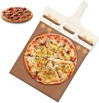 Swetfela Sliding Pizza Peel, Perfect Delivery ef Pizza Pizza Board, for Indoor and Outdoor Ovens Pizza Paddle, Handle Sliding Pizza Peel