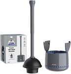 MR.SIGA Toilet Plunger with Holder,