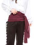 ThePirateDressing Pirate Medieval Renaissance Linen Large Sash [C1417] [Aubergine]