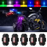 JinRui-T 5PCS LED Strobe Drone Lights,7 Colors Drone Anti-Collision Lights Mini USB Rechargeable Night Warning Lighting for Car Motorcycle Aircraft RC Boat Dirt Bike