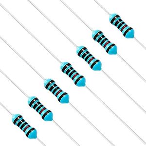 Chanzon 100pcs 10K Ω ohm Resistor 1/4W (0.25W) Metal Film Fixed Resistor 0.01 ±1% Tolerance 10KR MF Through Hole Resistors Current Limiting Rohs Certificated