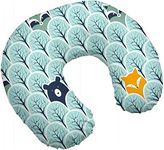 Baby Breast Feeding Pillow Nursing Maternity Pregnancy Baby Sitting Support - Fox In Forest Turquoise