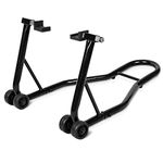 COSTWAY Heavy-Duty Motorbike Stand, Portable Motorcycle Rear Wheel Lift, Motor Bike Paddock Stand Back Wheels Lifting for Garage Workshop (Black)