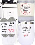 MEANT2TOBE Nurse Gifts for Women, Nursing Gifts, Nurse Gifts, Safety First Drink with a Nurse, Gifts for Nurses, Nurse Practitioner Gifts, Nurse Gifts, Nurse Cup Gifts, Safety First Drink