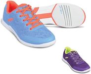 Bowling Shoes - [LACE] - KR Strikeforce Bowling - Sliding Sole on Both Sides - Sporty - Coloured, Blue/Orange, 6 AU