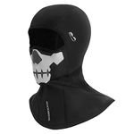 ROCKBROS Balaclava Ski Mask for Women Men Cold Weather Full Face Cover Winter Fleece Hood Black for Skiing Cycling