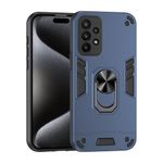 JANAK RAJ Upgraded Kickstand Series - TPU+PC Matte Dual Layer Protective Hybrid Ultra Rugged Bumper Armor Shockproof 360° Back Case Cover Compatible with Samsung Galaxy A23 4G 5G - Navy Blue