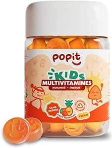 POP IT 60 Gummies Multivitamines Enfants dès 3 ans et Ados - Cure 1 Mois - Sans Sucres, Goût Tropical, Vegan - Vitamines Enfant avec Vitamine D Enfant, A, B, C, E - Gomme Vitamine Enfant Bonbon