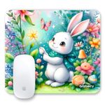 ARTBRIZ® Brizberry® Mouse Pad, Kids Girls Premium Anti Skid Rubber Base for Desktop Laptop Gaming Professional 240X210X3mm [20% Larger] (Rabbit 2, Pack of 1)