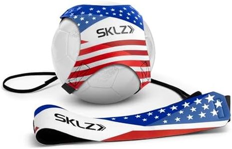 SKLZ Star-Kick Solo Soccer Trainer - Hands-Free Kicking & Passing, Adjustable Cord & Waistband, Youth Training Aid, Improves Ball Control, Fits Soccer Ball Sizes 3–5, USA
