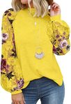 MIHOLL Women’s Long Sleeve Tops Lace Casual Loose Blouses T Shirts