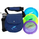 Kestrel Discs Golf Pro Set | 3 Disc Pro Pack Bundle + Bag | Disc Golf Set | Includes Distance Driver, Mid-Range and Putter | Small Disc Golf Bag (Blue)