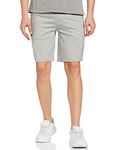 Van Heusen Athleisure Men Knit Shorts - Cotton Rich - Antiviral, Zipper Pocket, Breathable_50008_Grey Melange_M