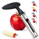 SCHVUBENR Premium Apple Corer Tool - Easy to Use and Clean - Sturdy Apple Core Remover with Sharp Serrated Blades - Stainless Steel Corers for Apple and Pear - Core Fruits with Ease(Black)