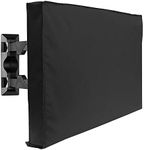 Outdoor TV Cover - 32" Model for 30" - 34" Flat Screens - Slim Fit - Weatherproof Weather Dust Resistant Television Protector - Black