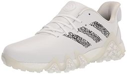 adidas Men's Codechaos 22 Spikeless Golf Shoe, Footwear White/Core Black/Crystal White, 13