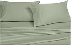 Royal Hotel Bedding Cotton Sheets, 4PC Bed Sheet Set, 100% Cotton, 300 Thread Count, Sateen Solid, Deep Pocket - Sage - King Size