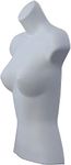 Female Hanging Mannequin Half Body Form Bust Shop Display 3QTR SKIN (WHITE 3/4 LADIES)