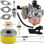 Ferilter GX160 Carburetor for Honda GX140 GX 160 GX168 GX200 5HP 5.5HP 6.5HP Engine Water Pump Pressure Washer 16100-ZH8-W51 Carb with 17210-ZE1-505 Air Filter Throttle Governor Link Rod Spring Kit