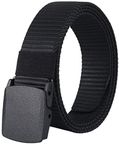 ZORO Men's Nylon Fabric Belt for Men, Plastic Flap Buckle, fits on upto 40 inches waist size (Back 52inch, 1)