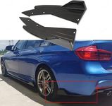 Rear Bumper Canard Wiper sark Fin Diffusers Splitter Valence Spoiler Fin Lip Trim Universal Fit (Glossy Black, Design - Shark) Compatible with Maruti Suzuki Car 800..