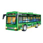 DEOXY Plastic School Bus Toy Alloy Bus for Kids Light Music Open Door Collection Friction Bus Toys for Boy Kids (Green)